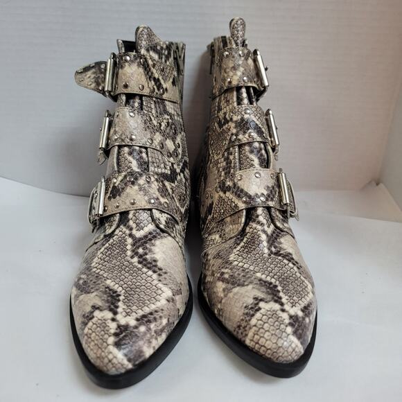 Steven Womens Harmon Ankle Bootie Side Zip Cushion Multicolor Snake Skin Size 9 - Picture 1 of 7